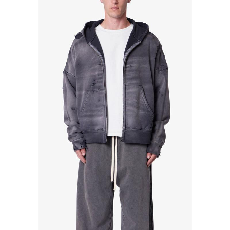 Mnml Distressed Thermal Lined Hoodie