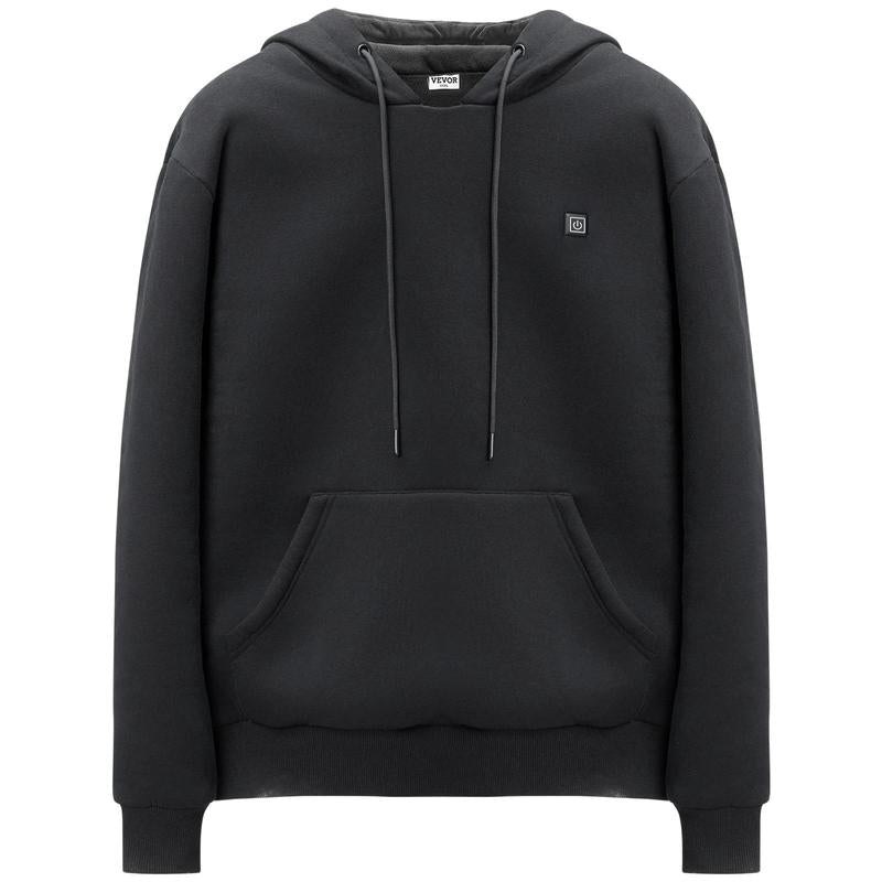VEVOR Heated Hoodie Sweatshirt Unisex with Battery for Men & Women S-XXXL Size Black, Christmas Gift